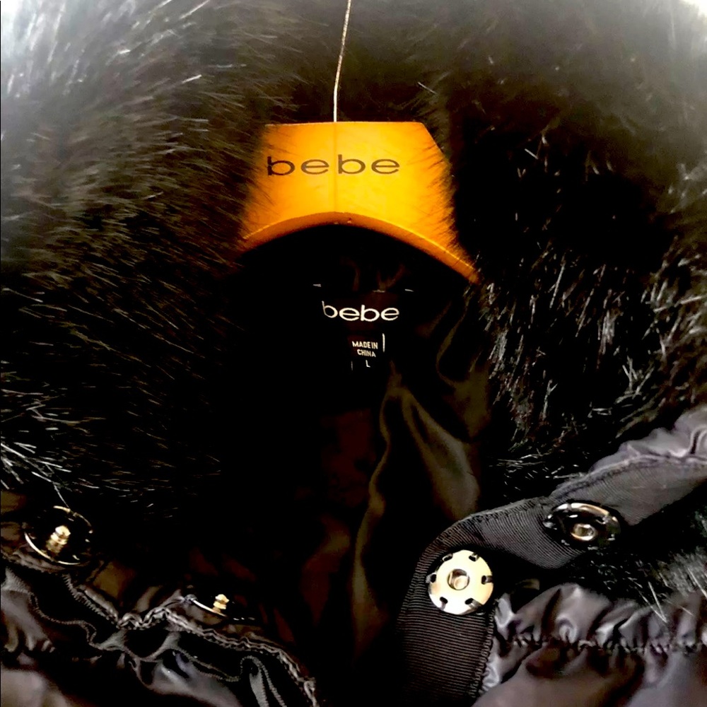 Bebe black puffer jacket
